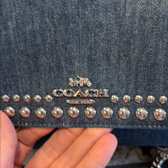 Coach Blue Denim Shoulder Bag - Picture 6 of 15